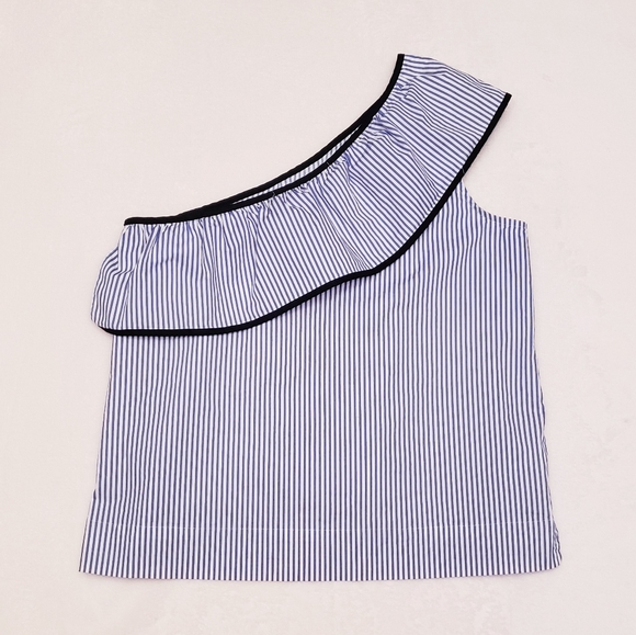 J. Crew Ruffle One Shoulder Top - Picture 3 of 10